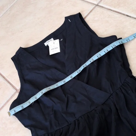 J. Crew Navy Blue Ruffled Midi Dress Size 4 NWT - Picture 6 of 6